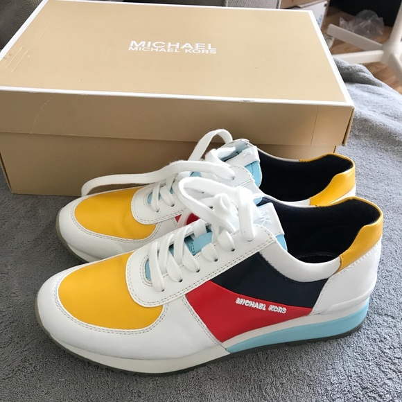 michael kors tennis shoe womens yellow